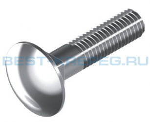 Болты с полукруглой головкой и квадратным подголовком DIN 603 A2 A4