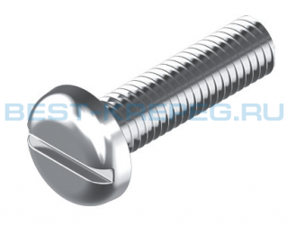 Винты с цилиндрической скруглённой головкой с прямым шлицем DIN 85 A2 A4