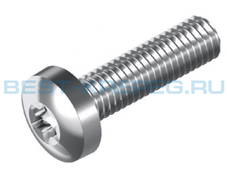 Винты с цилиндрической скруглённой головкой DIN 7985 TX A2 A4