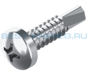 Винты самонарезающие сверлоконечные, форма М DIN 7504 M H A2
