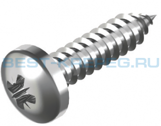 Винты самонарезающие с полукруглой головкой DIN 7981 Z A2 A4