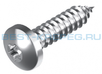 Винты самонарезающие с полукруглой головкой DIN 7981 TX A2 A4