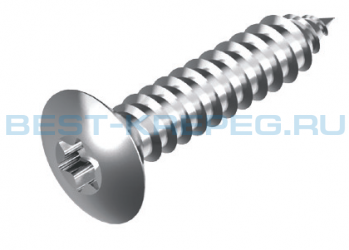 Винты самонарезающие с полупотайной головкой DIN 7983 TX A2 A4