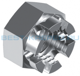 Гайки шестигранные корончатые DIN 935 A2 A4