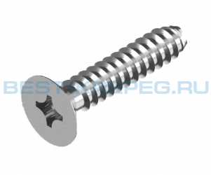 Винты самонарезающие с потайной головкой DIN 7982 F H A2
