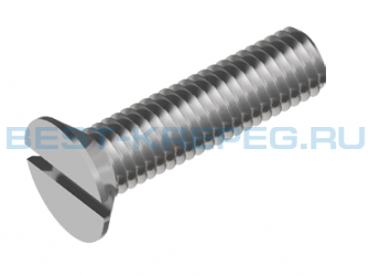 Винты с потайной головкой и прямым шлицем DIN 963 A2 A4