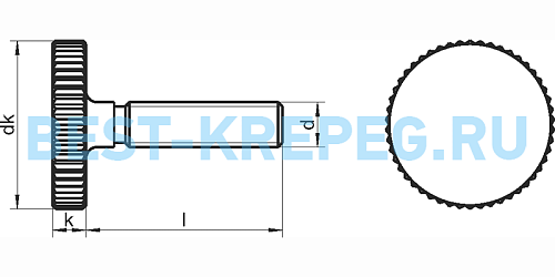 653 DIN Винты [нажимные] с цилиндрической увеличенной низкой головкой с ...