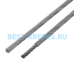 814593 ART Тросы средней жесткости плетением 7X7 в прозрачной ПВХ оплетке