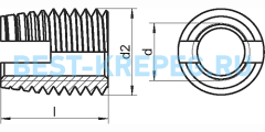 9058 ART Вставки  в алюминий резьбовые самонарезающие ART 9058 рис.2