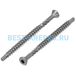 9241 ART Шурупы террасные самосверлящие [сверлоконечные] с потайной самозенкующей головкой 60°со звездообразным шлицем, резьба с расширительной фрезой