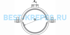 RSK-E Хомуты сантехнические для труб с резиновой прокладкой Хомуты RSK-E рис.2